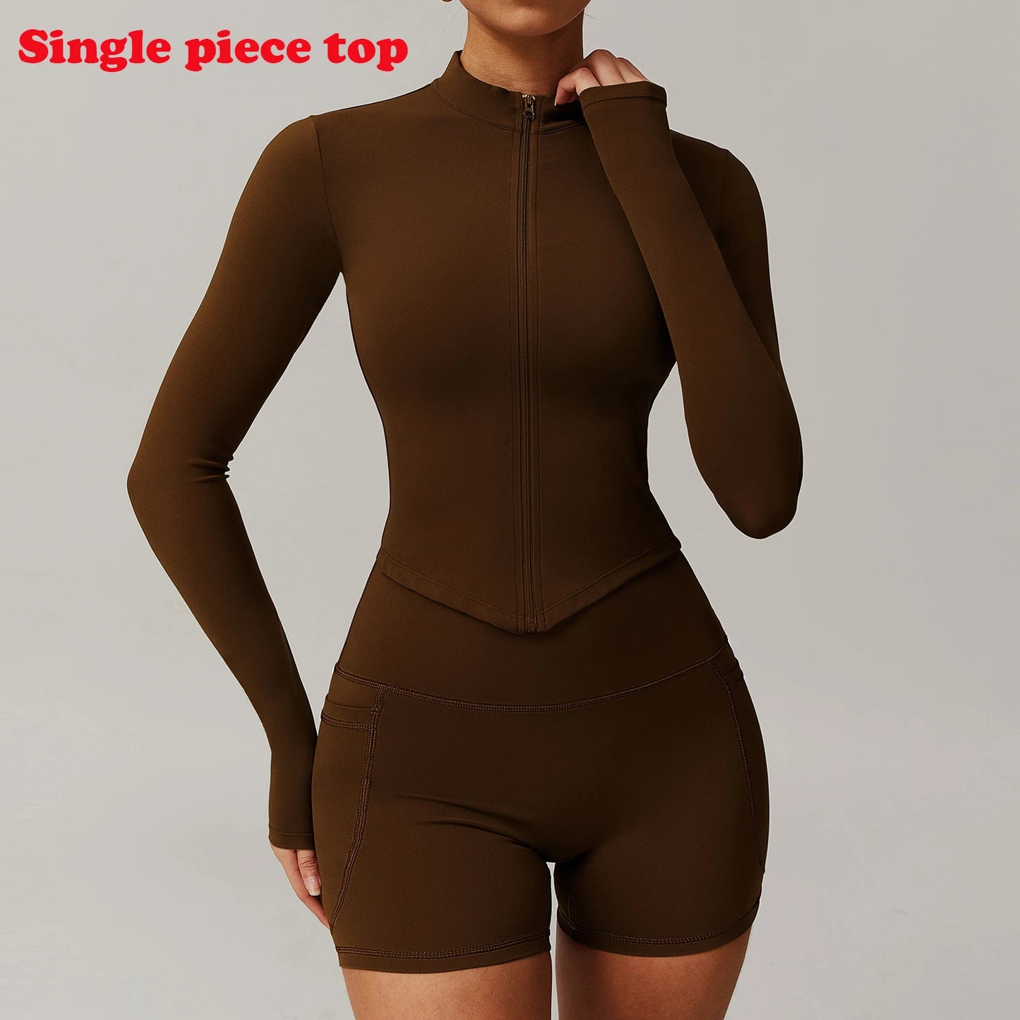 Women’s Slim Fit Zipper Jacket – Long Sleeve Fast-Dry Yoga & Fitness Top