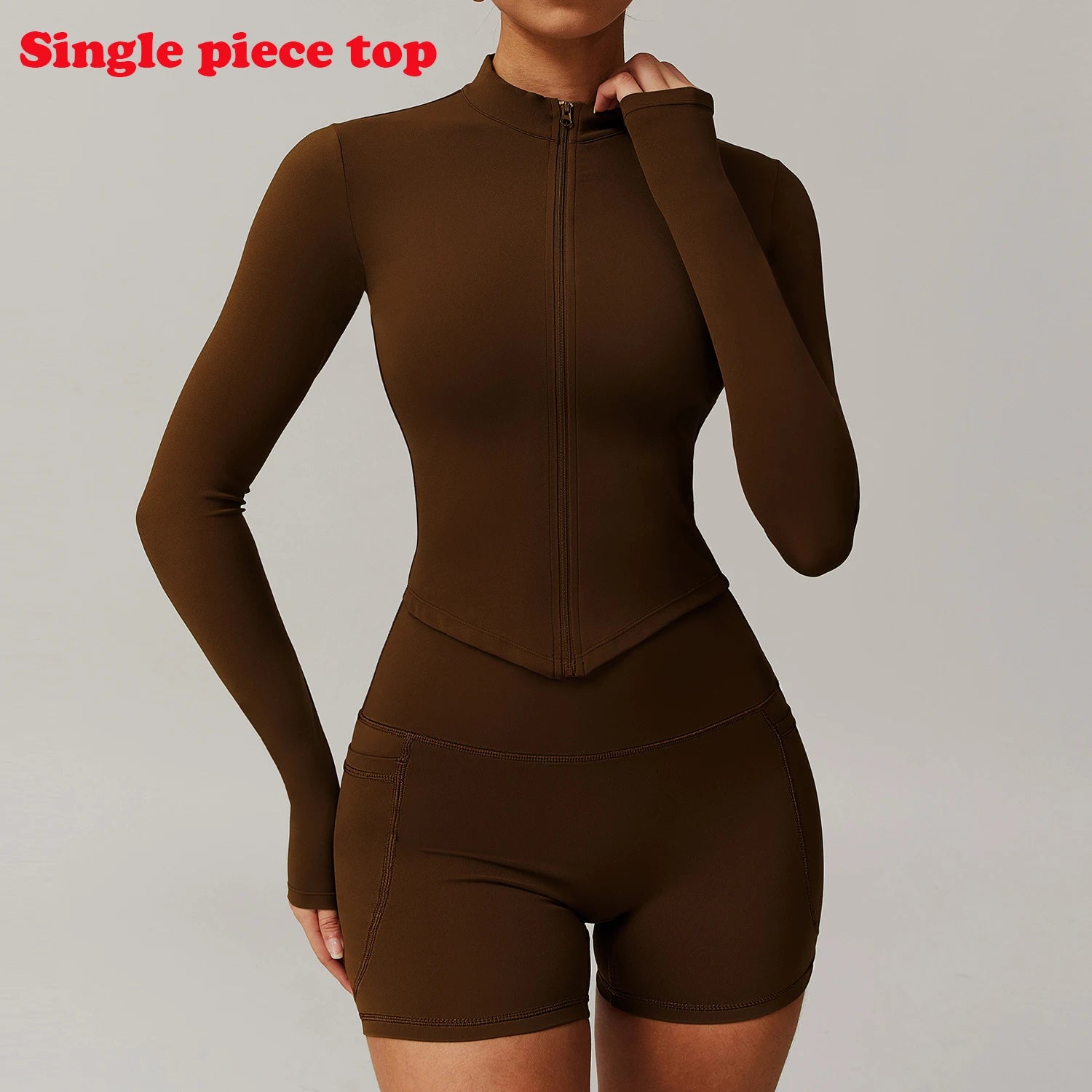 Women’s Slim Fit Zipper Jacket – Long Sleeve Fast-Dry Yoga & Fitness Top