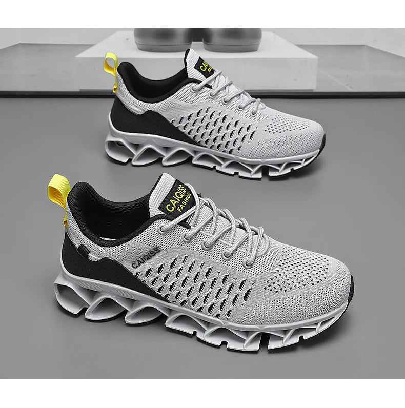 Men’s Lightweight Breathable Running Sneakers – Shock-Absorb Gym & Casual Shoes