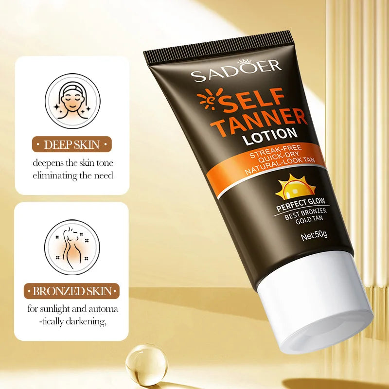 Self-Tanning Lotion for Body & Face – Deep Moisturising Sun Protection Cream