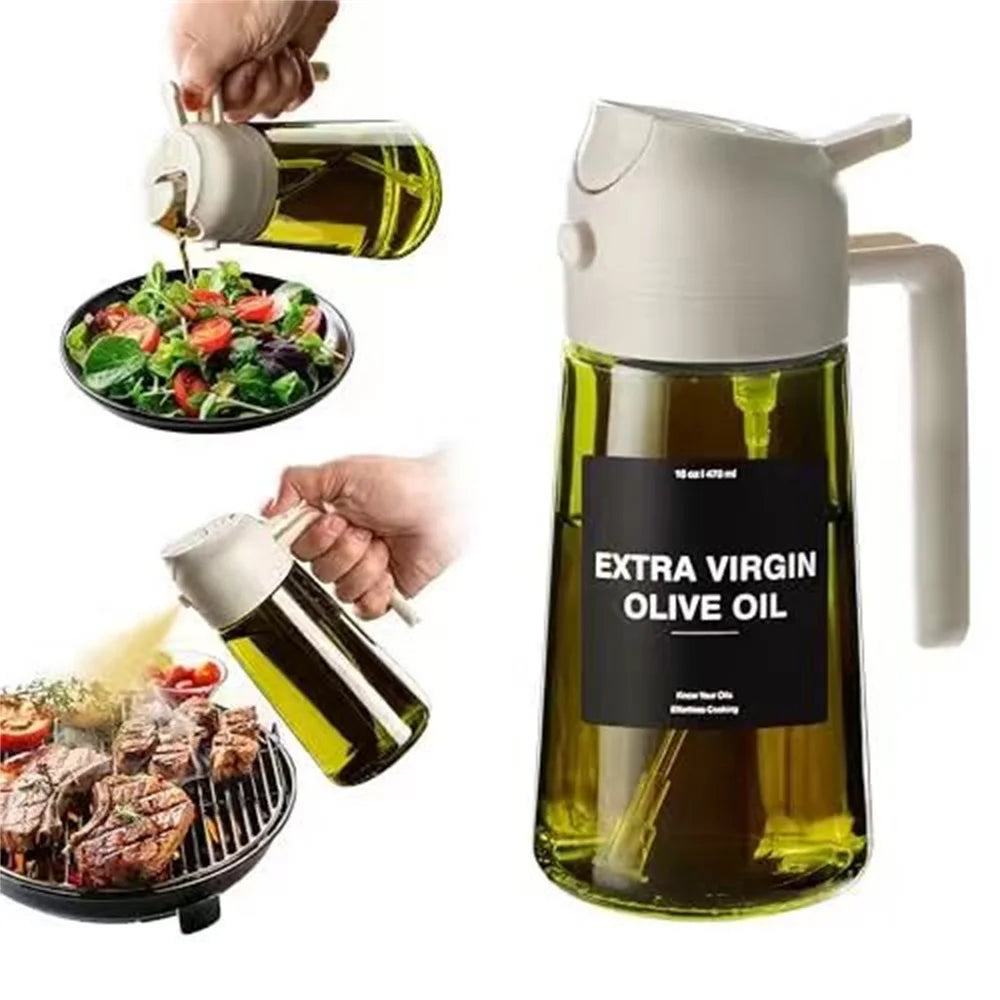 470ml Olive Oil Sprayer Bottle – 2 in 1 Oil Dispenser & Cooking Spray