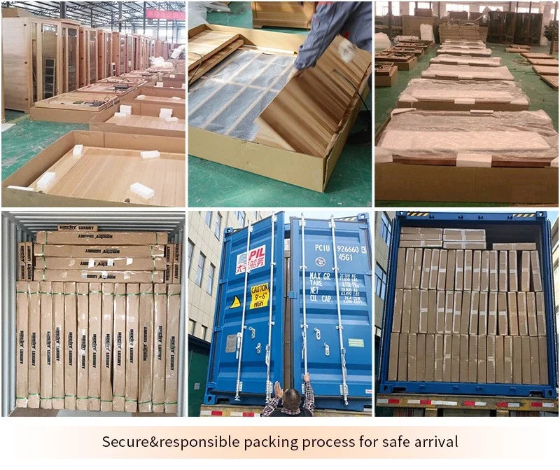 Fas Sauna Solid Wood Garden Panoramic Barrel Outdoor Sauna with Wood Stove