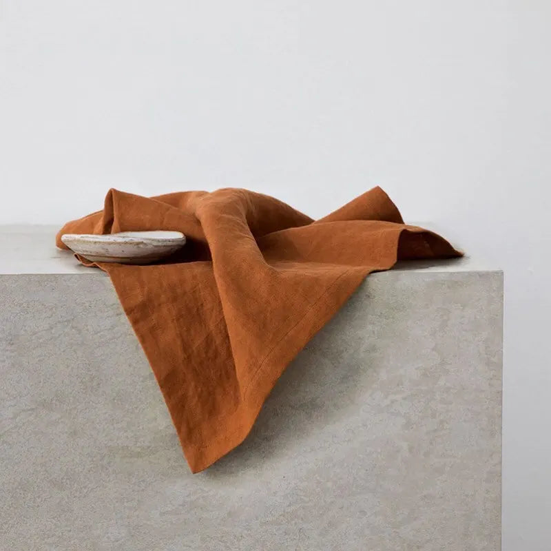 4PCS Linen Napkins – Reusable Soft Fabric Table Cloth Set