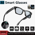 AI Smart Glasses with 8MP Camera Video Recording 100+ Languages Translation Blue LightSunglasses Bluetooth Call WIFI Men Women