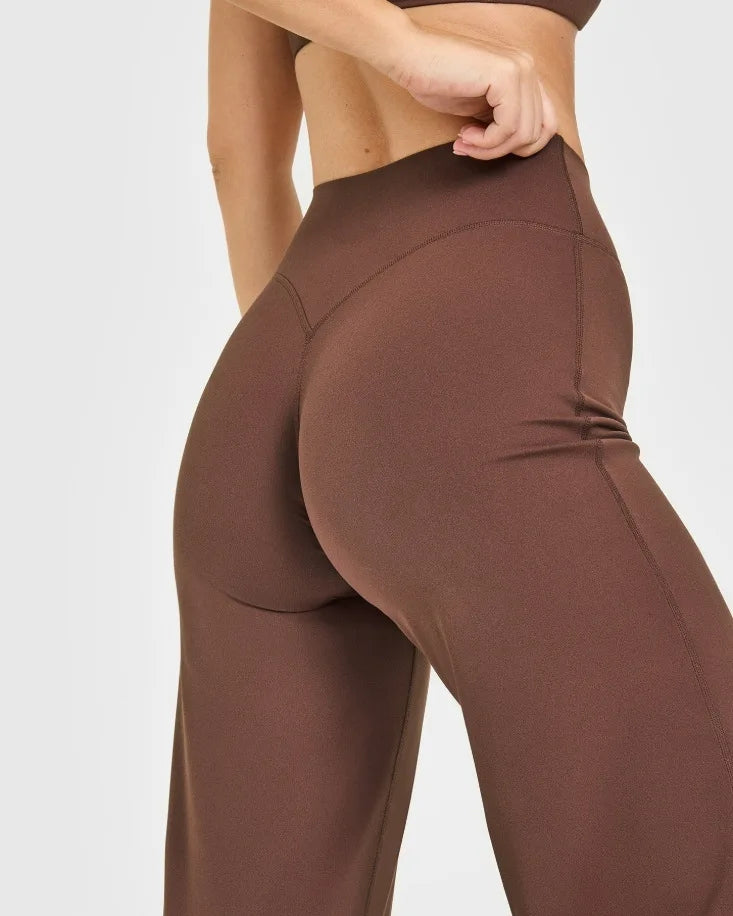 Women’s Straight-Leg Yoga Pants – Soft Mid-Waist Activewear