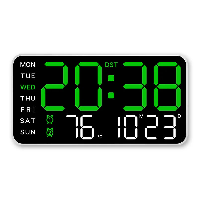 LED Digital Wall Clock with Voice Control