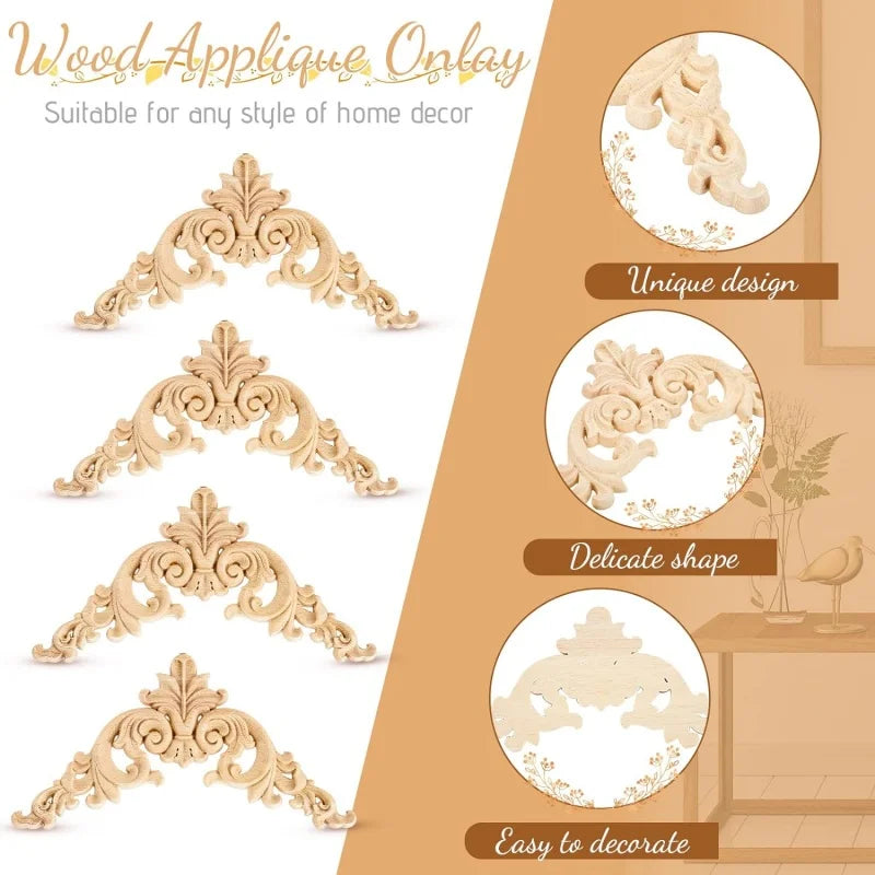 Decorative Wooden Appliques & Onlays for Furniture, Walls & Doors – DIY Wood Corner Frames