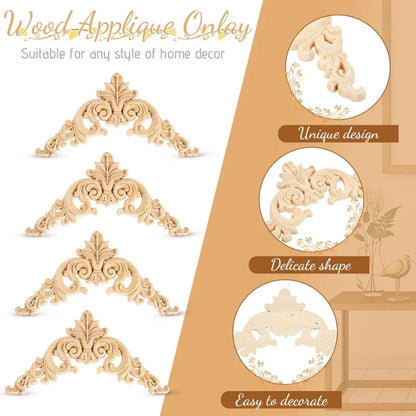 Decorative Wooden Appliques & Onlays for Furniture, Walls & Doors – DIY Wood Corner Frames