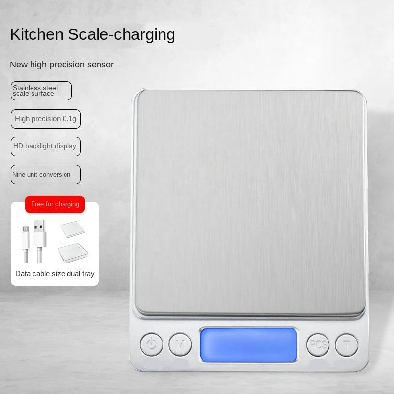 Digital Kitchen Scale – Mini Stainless Steel Precision Gram Scale