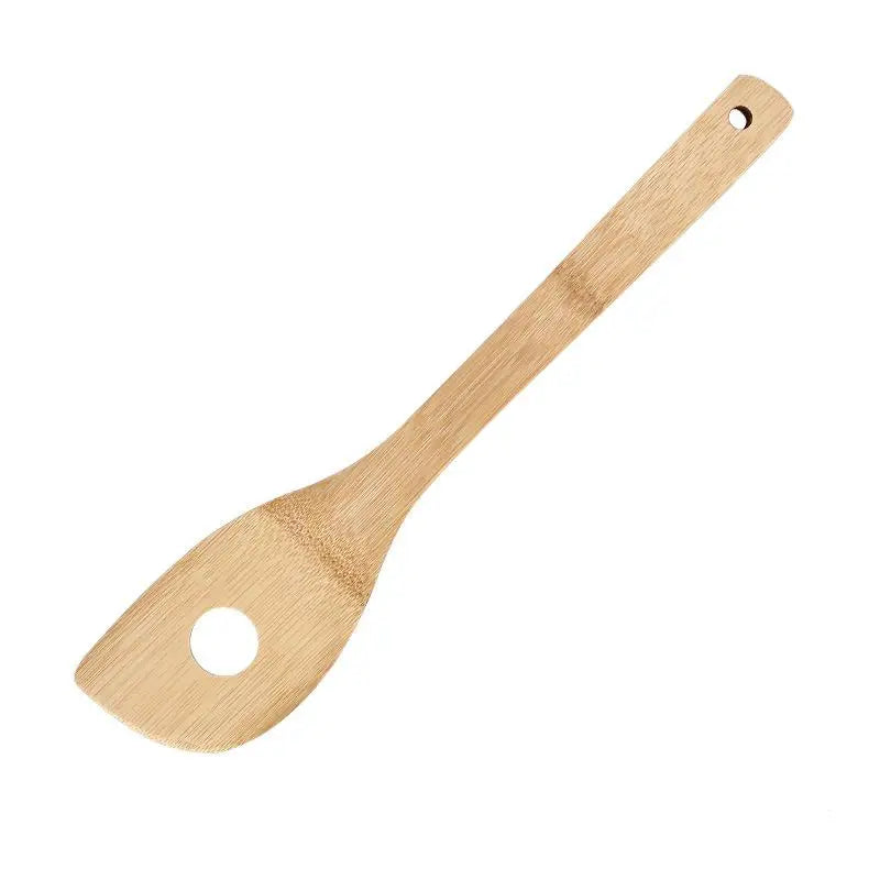 Bamboo Kitchen Utensil Set – Wooden Spoons & Spatula Tools
