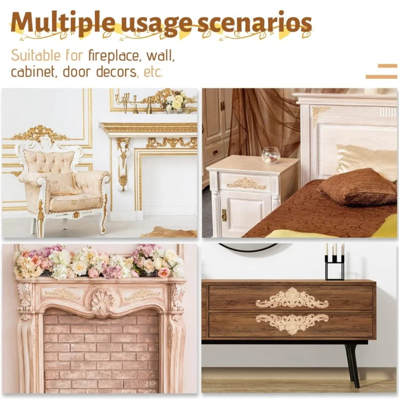 Decorative Wooden Appliques & Onlays for Furniture, Walls & Doors – DIY Wood Corner Frames