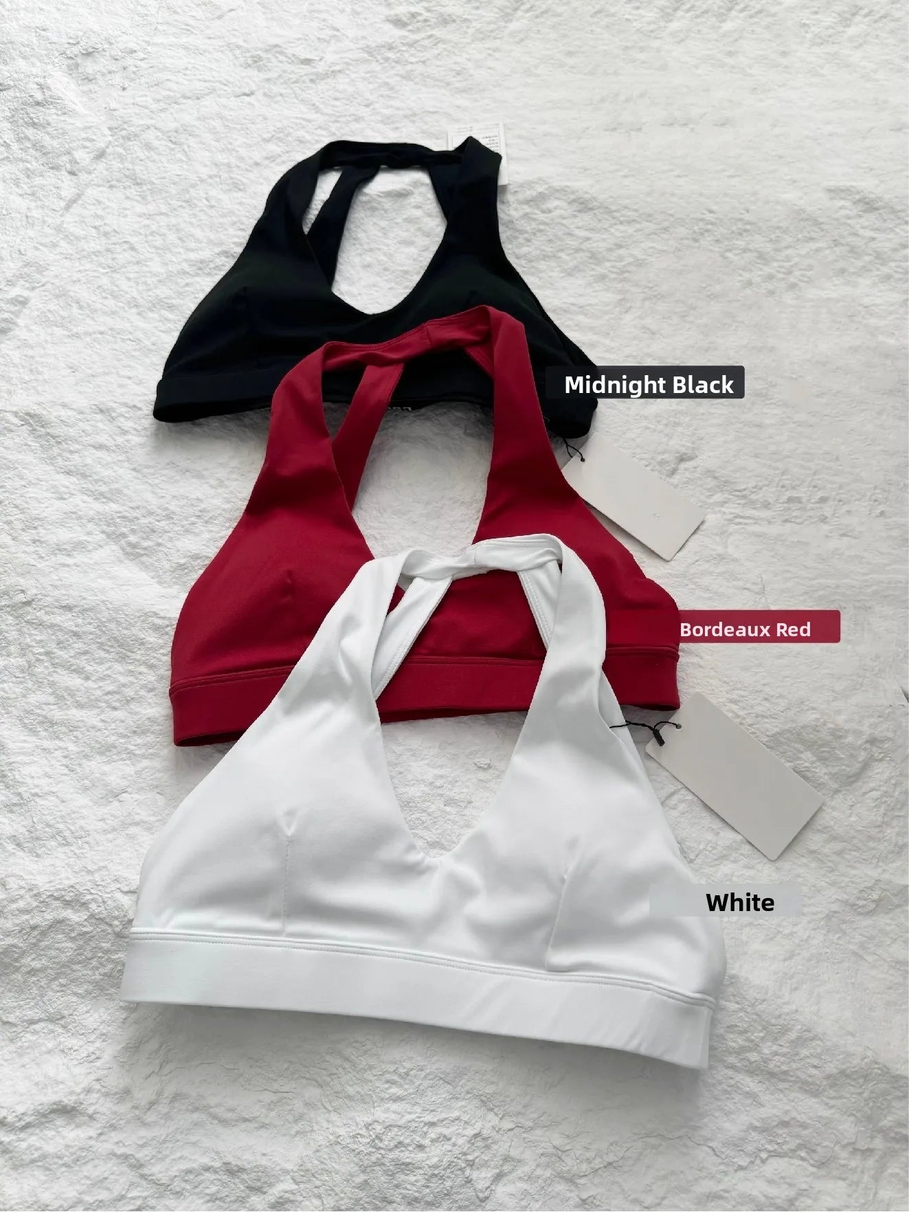 Csb Sports Bra 3 Colors Elastic Ba with Chest Pad SelenaCrop Pilates Nylon Women's Sportswear Casual Clothing