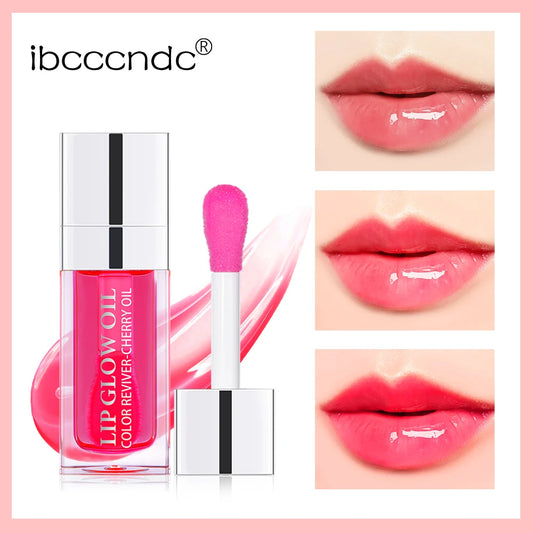Hydrating Pink Lip Oil Gloss – Moisturising & Plumping Lip Treatment Soft & Nourished Lips