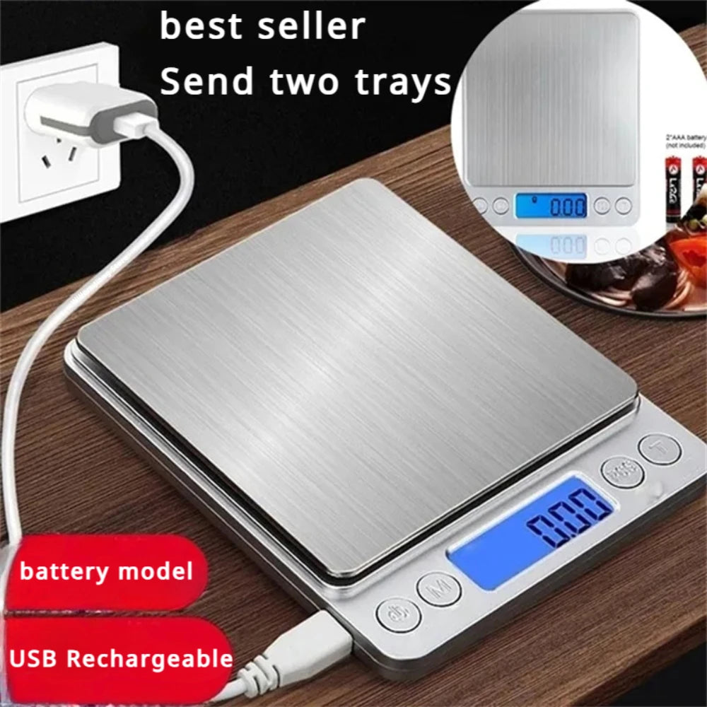 Digital Kitchen Scale – Mini Stainless Steel Precision Gram Scale