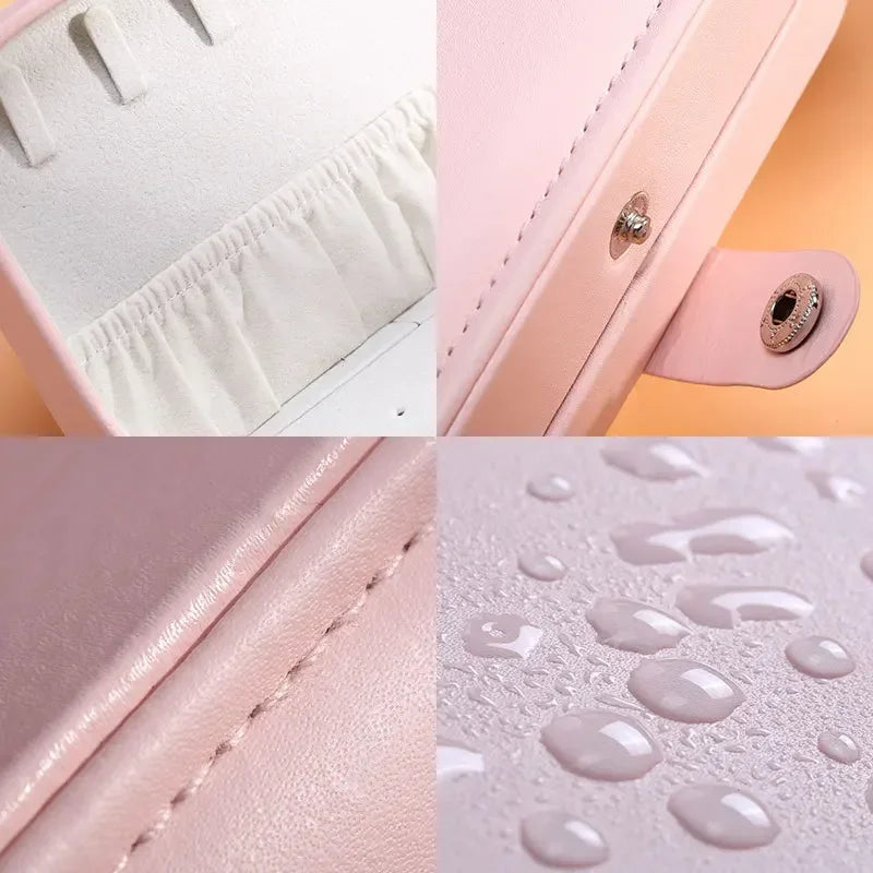 Portable Jewelry Box – Leather Travel Jewelry Organizer Case