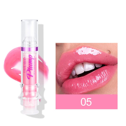 Long-Lasting Lip Plumping Gloss – Moisturising Red & Nude Glitter Lip Oil