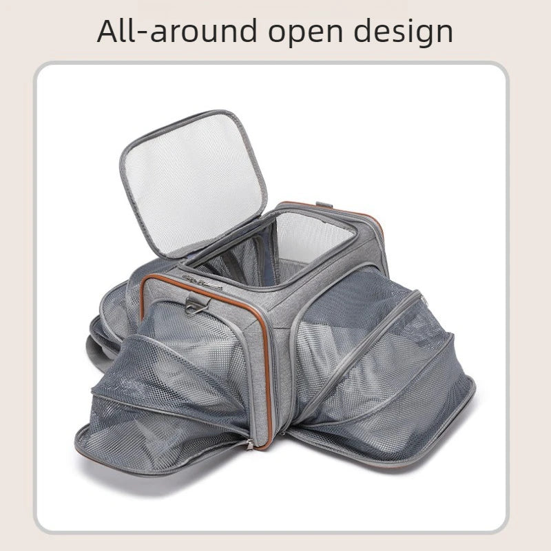 Pet Outdoor Suitcase Expandable Cat Bag Portable Pet Trolley Case Large Capacity Handbag Dog Cat Bag Car Bag Dog Travel Case