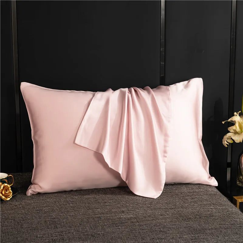 Natural Mulberry Silk Pillowcase – Solid Color 50x70 Bedding Pillow Cover
