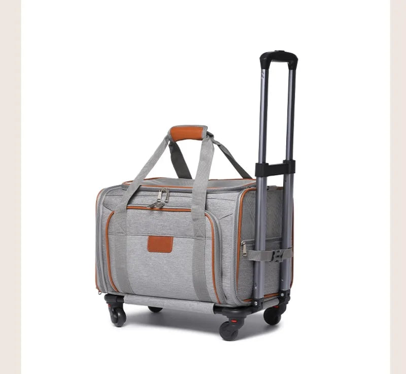 Pet Outdoor Suitcase Expandable Cat Bag Portable Pet Trolley Case Large Capacity Handbag Dog Cat Bag Car Bag Dog Travel Case
