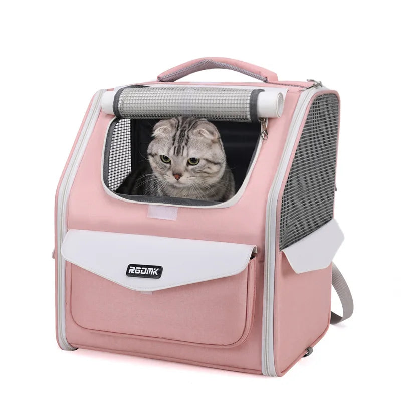 Pet Strollers Portable Hand-held Soft Side Backpack Large Space Breathable Foldable Carrying Bags for Small Cats Dogs Supplies