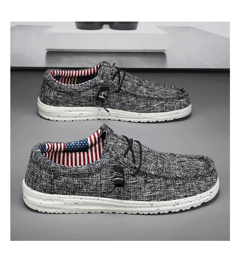 Men’s Casual Slip-On Canvas Shoes – Comfortable Non-Slip Loafers for Walking