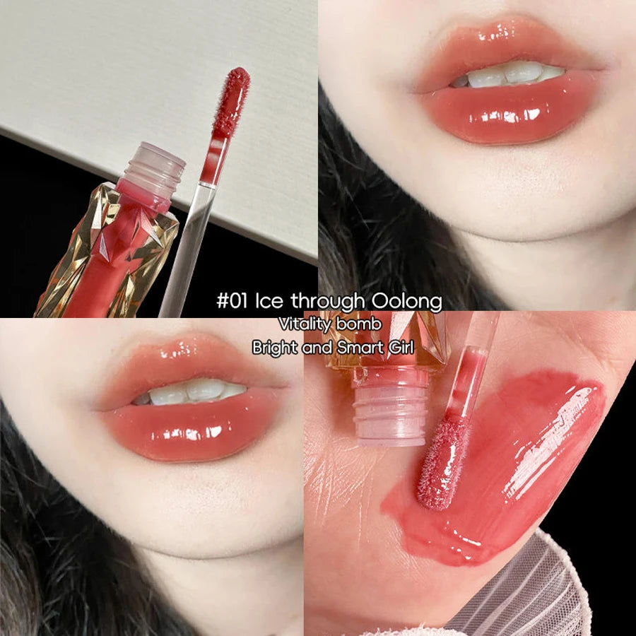 Long-Lasting Hydrating Lip Gloss – Waterproof Transparent Mirror Shine