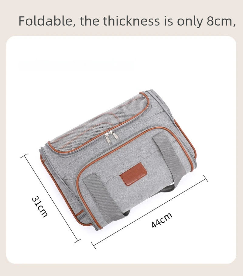 Pet Outdoor Suitcase Expandable Cat Bag Portable Pet Trolley Case Large Capacity Handbag Dog Cat Bag Car Bag Dog Travel Case