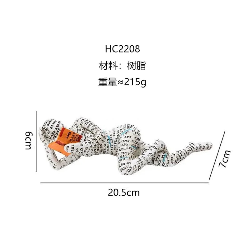 Resin Abstract Figurines – Modern Desk & Bookshelf Art Decor for Home & Office