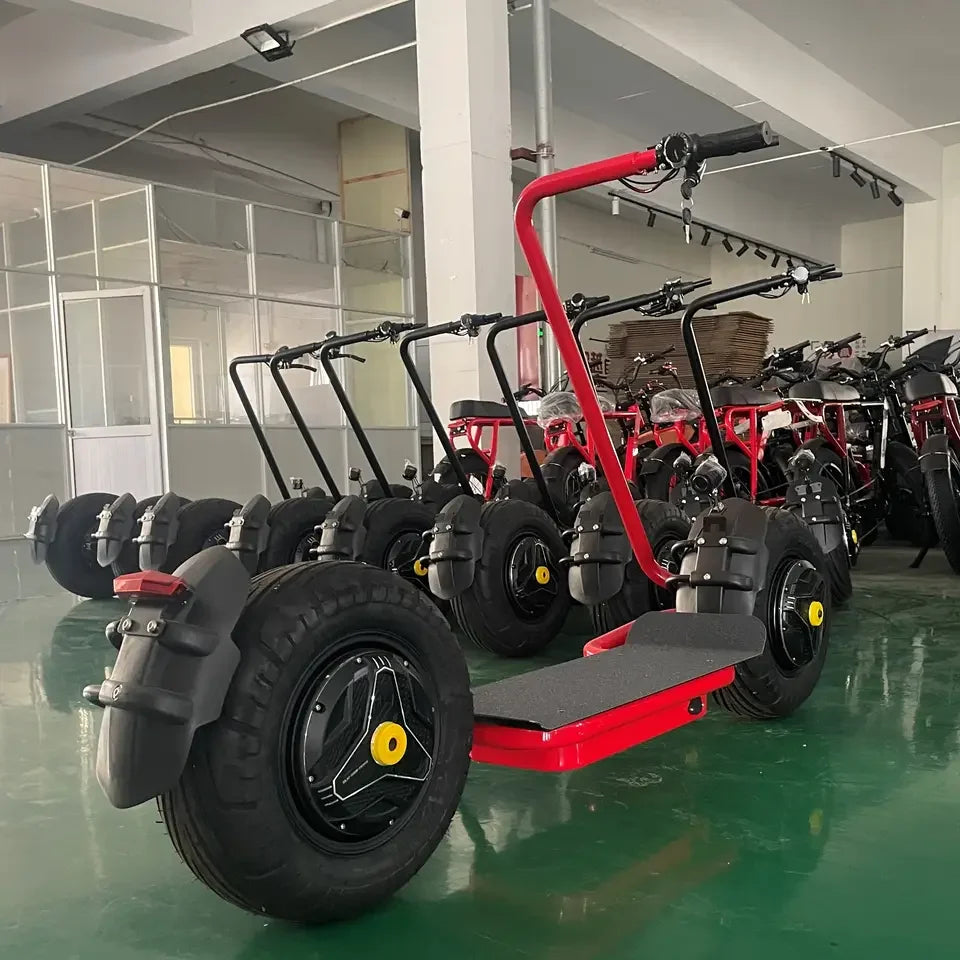 Qiaozhi Newest Design Big Two Wheels Fat Tyre Citycoco 1500W Max Disc Brake Electric Scooters Steel Frame