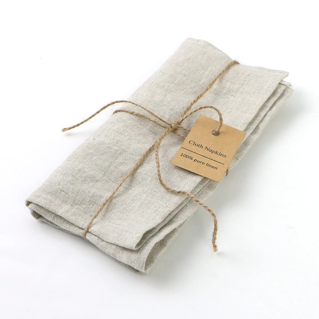 4PCS Linen Napkins – Reusable Soft Fabric Table Cloth Set