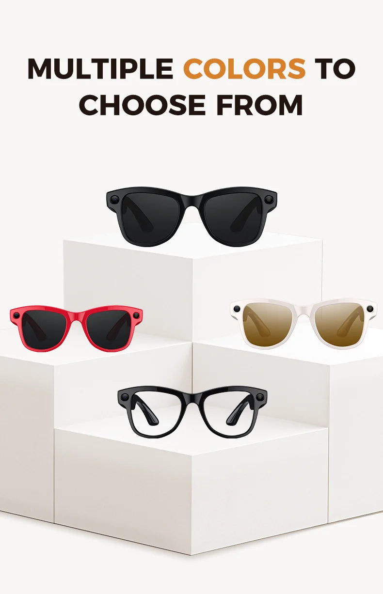 Study Travel Smart Glasses Men 800W Pixel Camera 4k Ultra HD 1080P Video Recording Take Photo AI Chat Music Call AI Glasses 2026