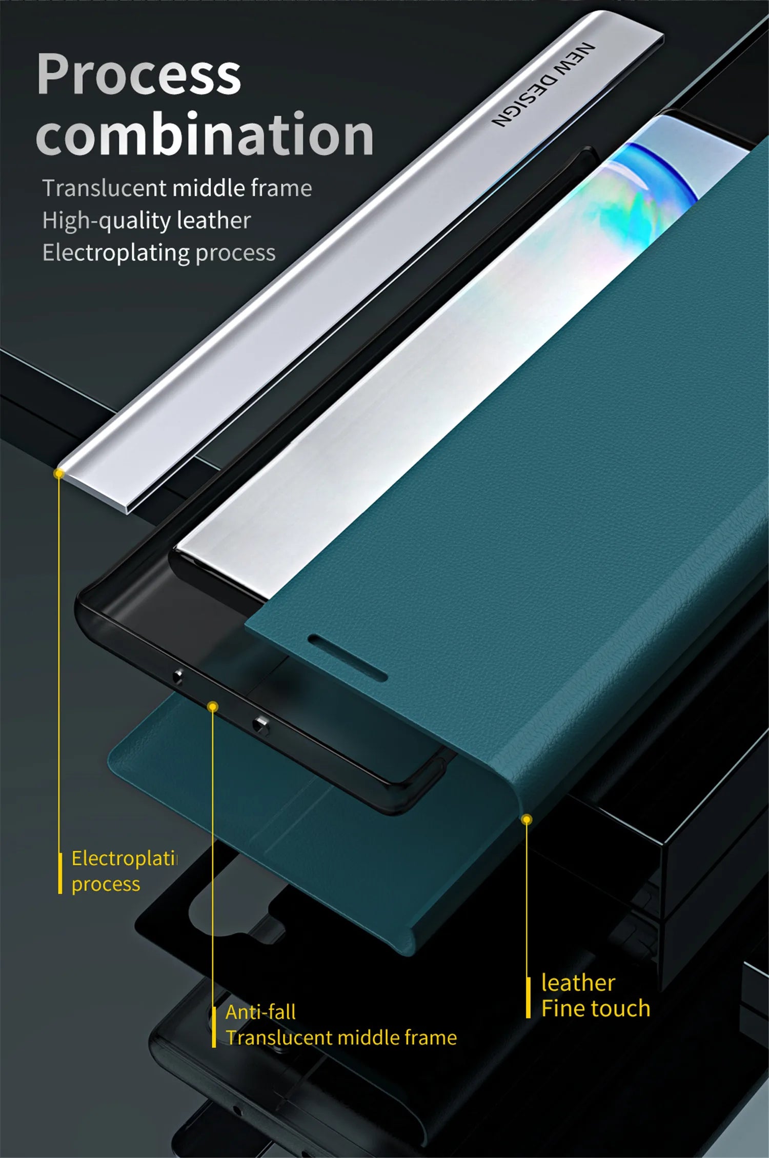 Luxury Shockproof Leather Flip Case for iPhone 17, 16, 15, 14, 13 & 12 Series