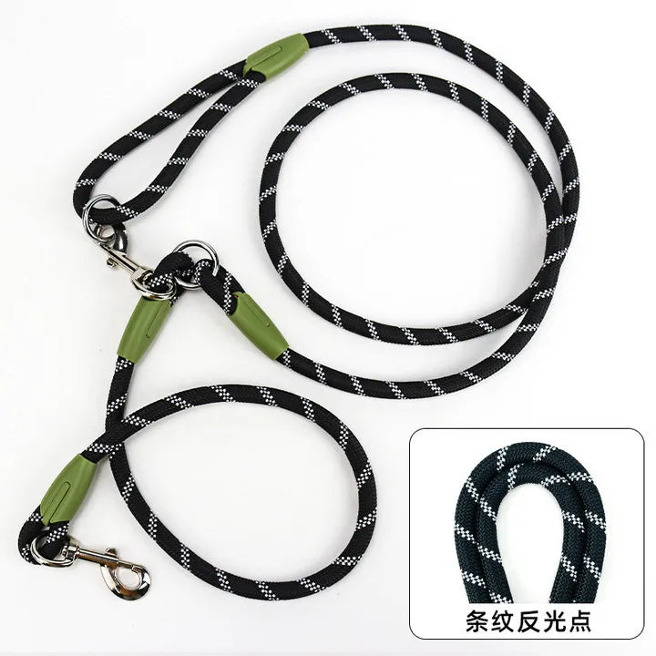 Reflective Nylon Dog Leash Hands Free Running & Walking Lead for Small Medium Large Dogs