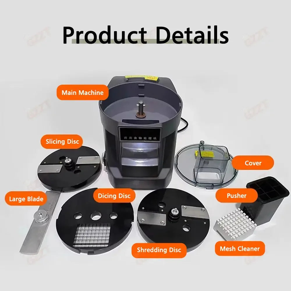 Electric Vegetable Slicer Automatic Shredder Dicer & Slicer 3-in-1 Large Capacity Low Noise Kitchen Food Cutter