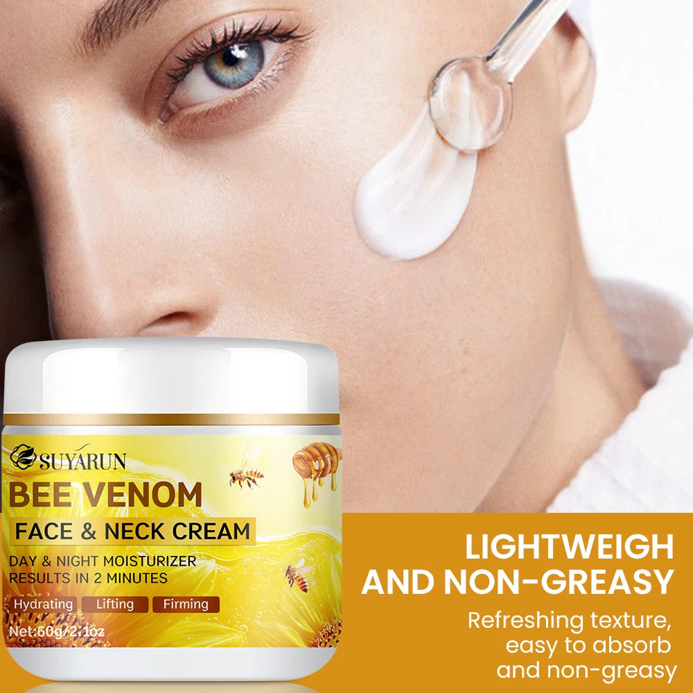 SUYARUN Bee Venom Collagen Anti-Aging Face Cream | Firming Lifting Moisturizer | Wrinkle Reduction | 24H Hydration.