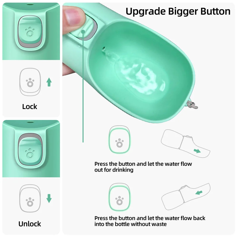 Portable Dog Water Bottle – Leakproof Travel Pet Water Feeder