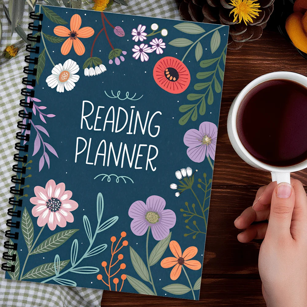 1PC Reading Planner Journal -Reading Journals Gift for Lovers Reading Review Log Book Club Journal and Planner to Review and Tra
