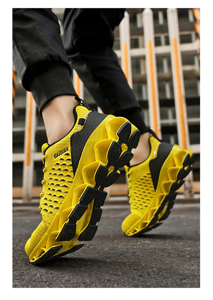 Men’s Lightweight Breathable Running Sneakers – Shock-Absorb Gym & Casual Shoes