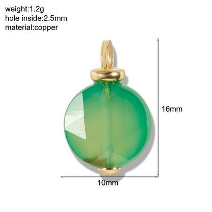 Bohemian Natural Stone Bead Charms for DIY Jewellery Making – Blue & Green Zircon Pendants
