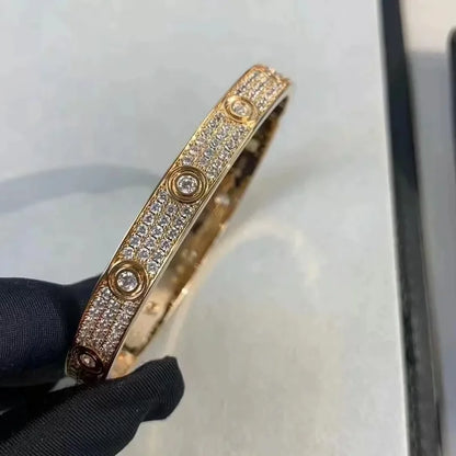 Moissanite Wedding Ring & Bracelet Set for Women – 18K Rose Gold Plated Silver