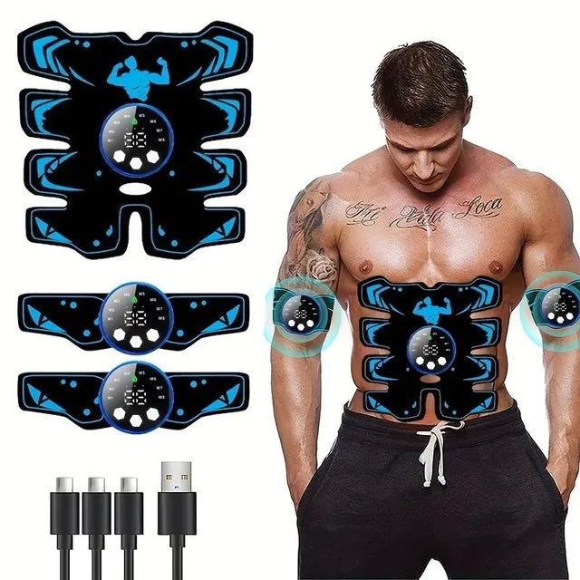 USB Rechargeable EMS Abdominal Muscle Stimulator – 6-Pack Abs & Waist Trainer for Men & Women