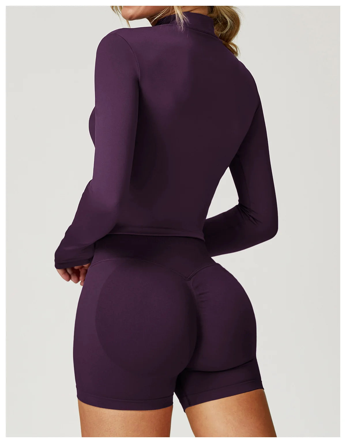 Women’s Slim Fit Zipper Jacket – Long Sleeve Fast-Dry Yoga & Fitness Top