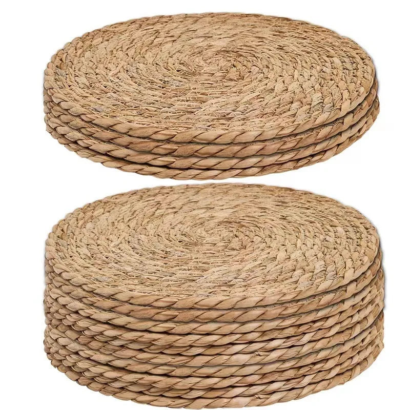 Handwoven Rattan Placemats – Round Heat Resistant Table Mats