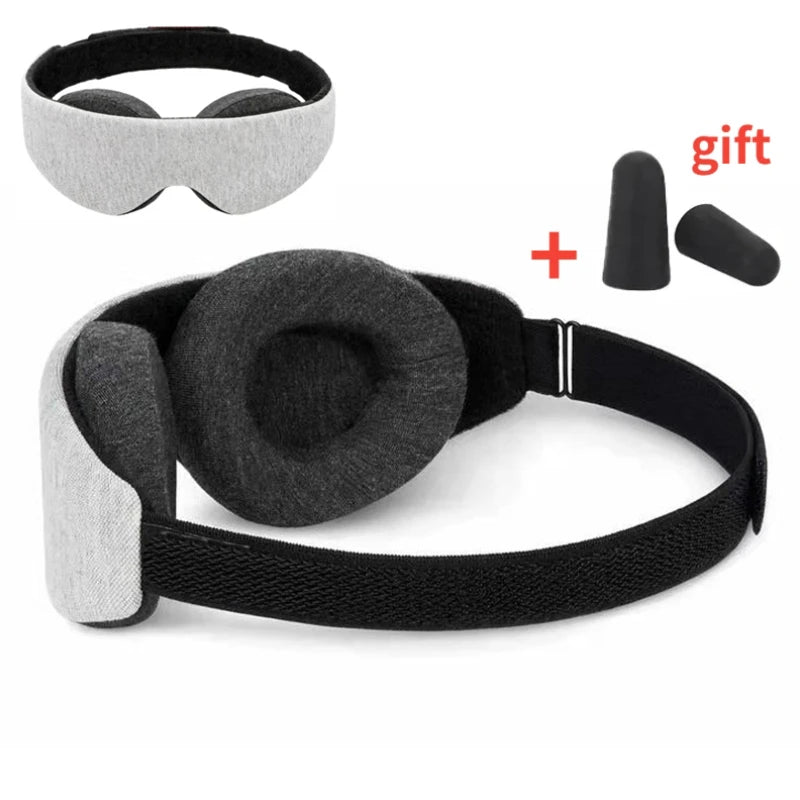 3D Sleep Mask – Soft Breathable Eye Mask for Travel & Night