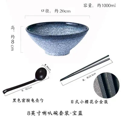 Japanese Ceramic Bowl Set – Creative Ramen & Soup Tableware