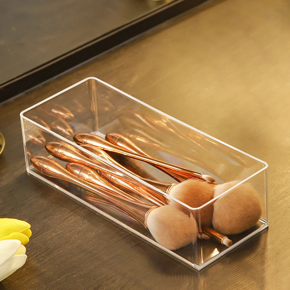 Clear Acrylic Makeup Organizer – Layered Cosmetic Storage Box
