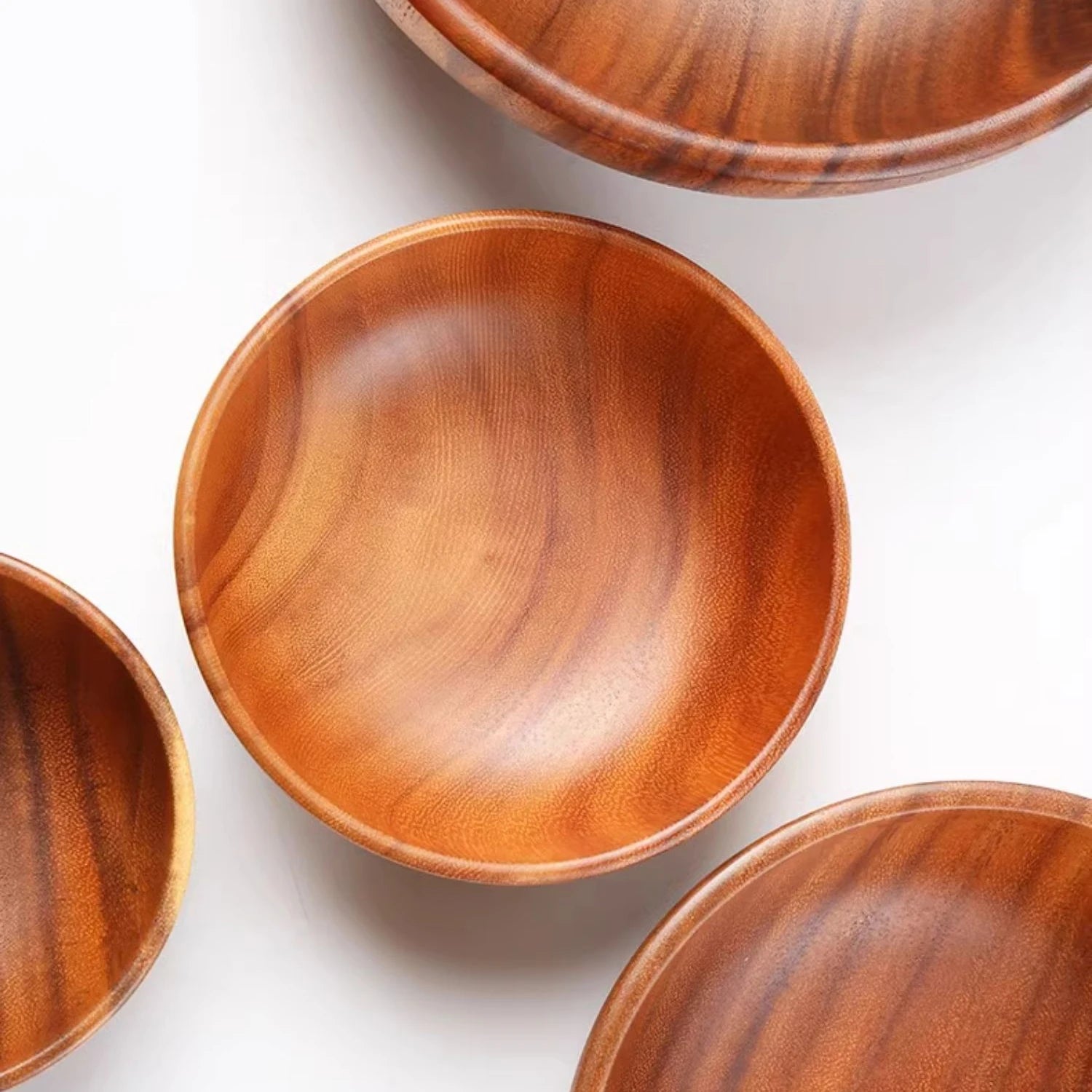 Acacia Wooden Bowl – Japanese Style Rice, Soup & Fruit Salad Bowl