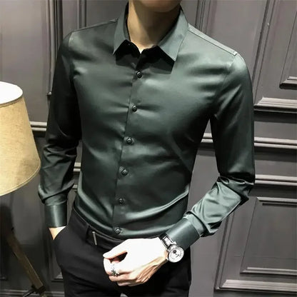 Men’s Long Sleeve Shirt – Elegant & Casual for Office and Everyday