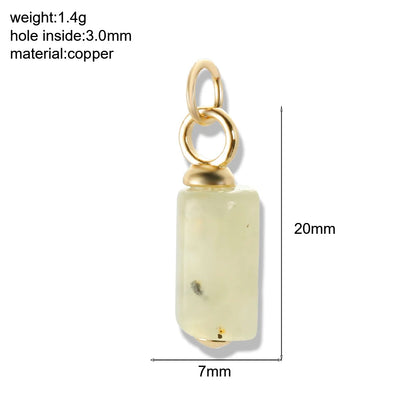 Bohemian Natural Stone Bead Charms for DIY Jewellery Making – Blue & Green Zircon Pendants