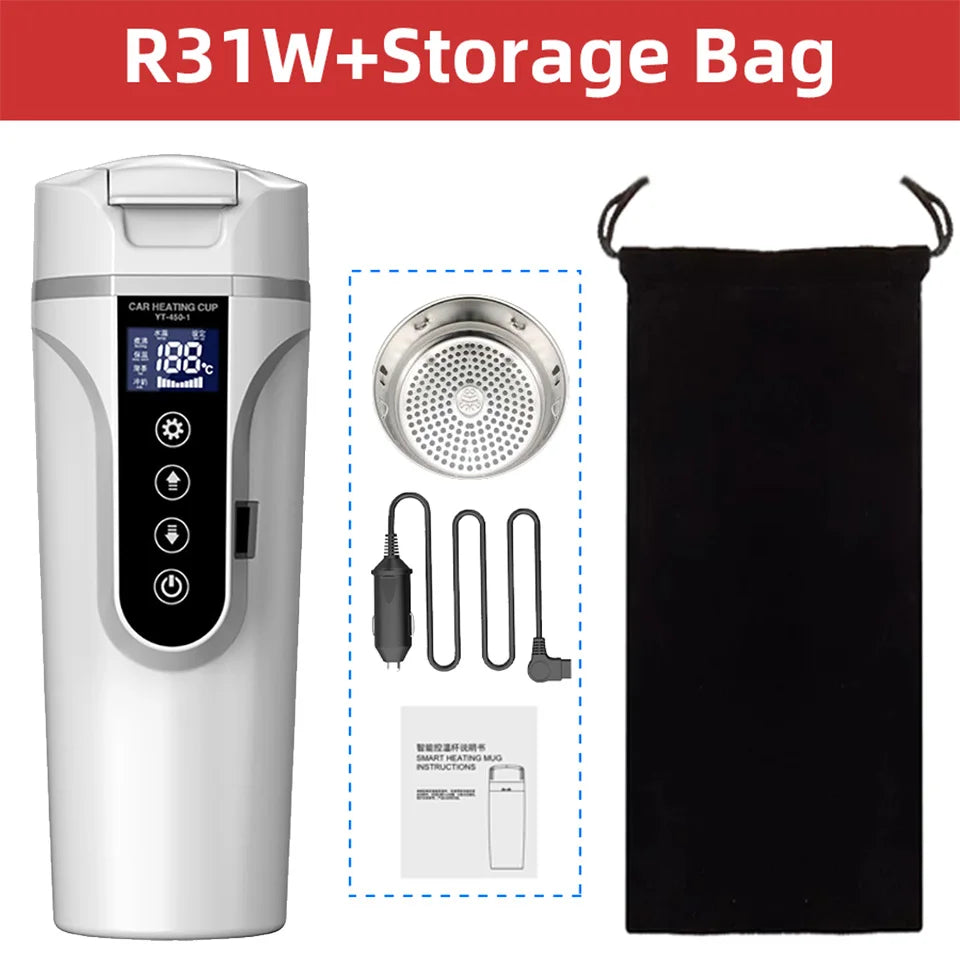 R31 Car Heating Cup – 450ml Smart Temperature Electric Mug